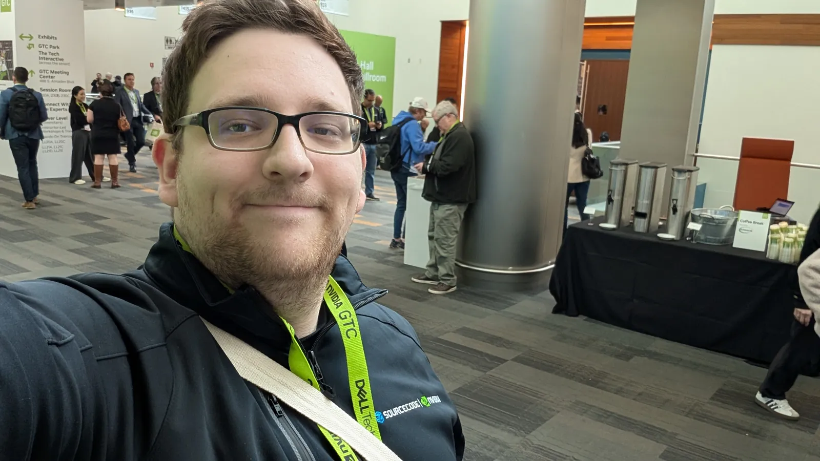 Selfie of Mark wearing a GTC badge